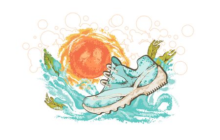 Fitness concept. Elements of a healthy lifestyle. Stylized spray.のイラスト素材