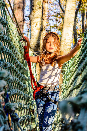 Little girl in Adventure Parkの写真素材