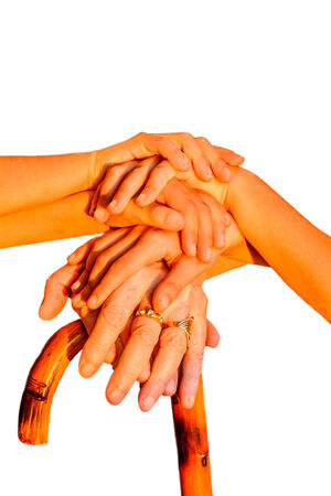 Three Generations Handsの写真素材