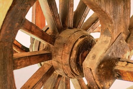 Wooden wheelの写真素材