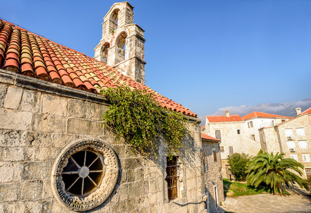 Orthodox Church of the Holy Trinity in the Old Town of Budva, Montenegroの写真素材