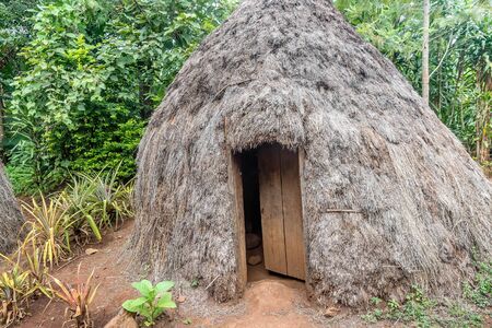 Chagga-Masai tribe Huts in Marangu Village,  Tanzaniaの写真素材