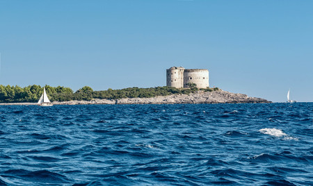 Island Mamula in Montenegro, Europeの写真素材