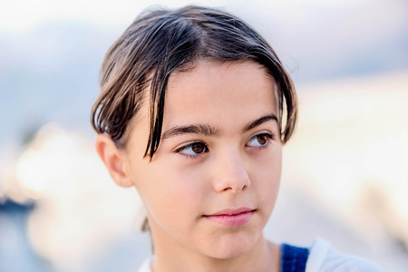 Portrait of a beautiful little girl looking at the camera