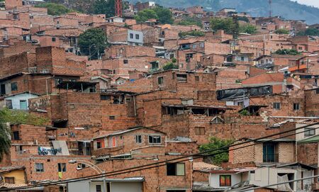 Slums in the city of Medellin, Colombia