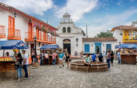 Medellin, Colombia- March 5, 2017: Church of Nutibara Hill, Medellin city in Colombiaのeditorial素材