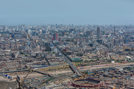 Aerial view of cityscape of Lima, Peruのeditorial素材