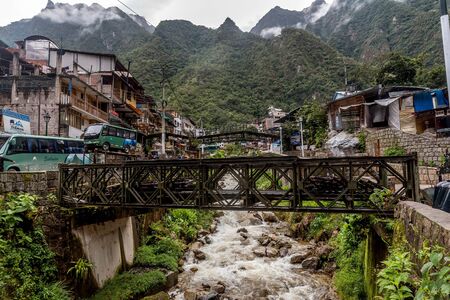 Cusco, Peru- March 15, 2017: Village Macchupiccu Pueblo in Peruのeditorial素材