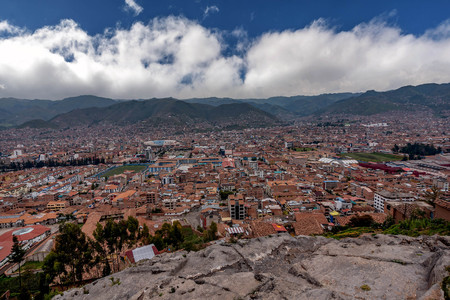Panoranic view of Cusco Heritage site, Peru