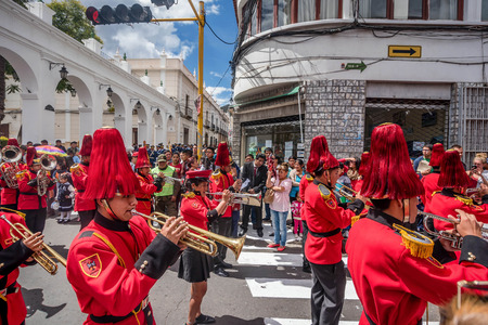 Annual festivity for el dia del mar in Sucre, Boliviaのeditorial素材