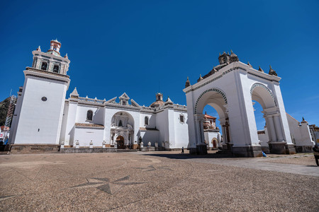 Church of Copacabana town, Boliviaのeditorial素材