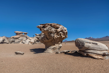 Arbol de Piedra or Stone tree, Altiplano, Boliviaの写真素材