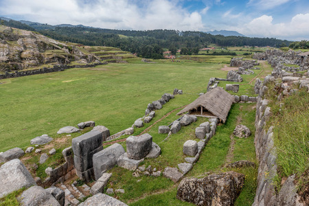 Cusco, Peru Heritage site of Saksaywaman Inca fortress from 15 centuryのeditorial素材
