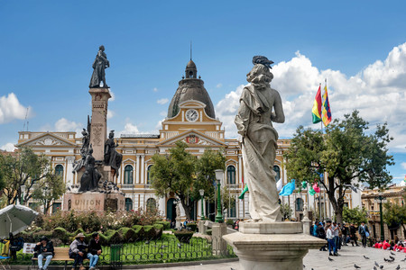 Plaza Murillo in La Paz, Boliviaのeditorial素材