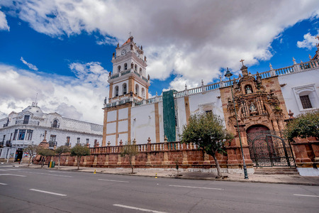 The Metropolitan Cathedral at Sucre, Boliviaの写真素材