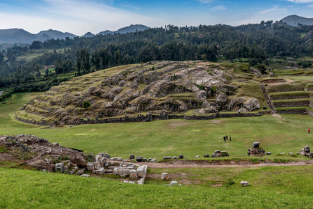 Cusco, Peru Heritage site of Saksaywaman Inca fortress from 15 centuryのeditorial素材