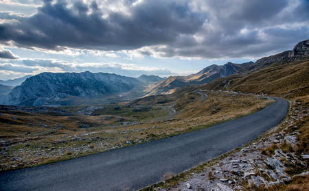 Landscape with mountains in the National Park Durmitor, Montenegroの写真素材