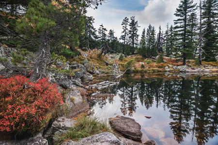 Hridsko lake in Prokletije National Park, Montenegroの写真素材