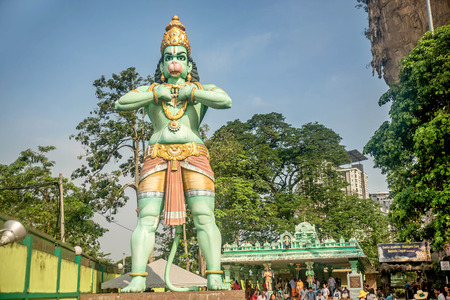 Kuala Lumpur, Malaysia- March 3, 2018: Statue of Hanuman at the Ramayana Cave- Batu Caves, Kuala Lumpurのeditorial素材