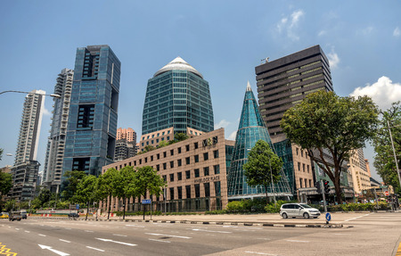 Melbourne, Australia- March 11, 2018: Modern buildings in Melbourne, Australiaのeditorial素材