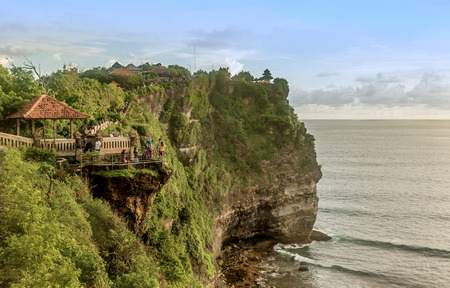 Nusa Dua Uluwatu with beautiful cliffs and beaches in Bali, Indonesiaの写真素材
