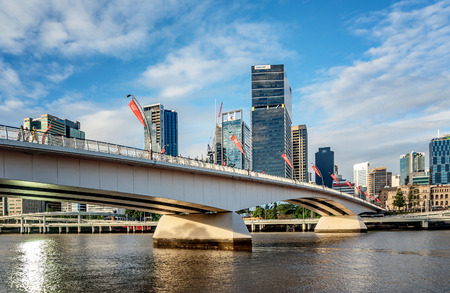 View of Brisbane over the river, Australia
