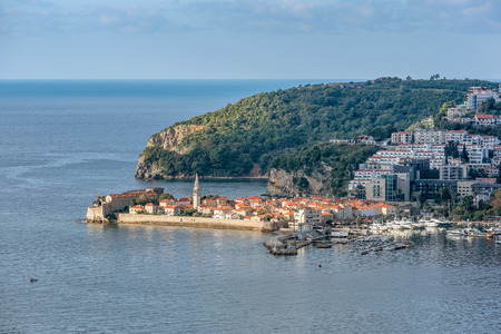Beautiful  cityscape of Budva and the old town, Montenegro