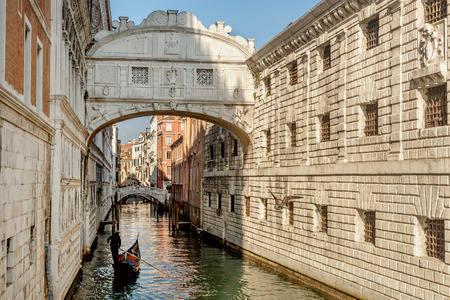 Venice, Italy- January 20, 2019: Bridge of Sighs (Ponte dei Sospiri) in Venice , Italyの写真素材