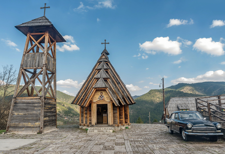 Drvengrad (Mecavnik/Kustendorf) Eco village built by Emir Kusturica in Mokra Gora ,Serbiaの写真素材