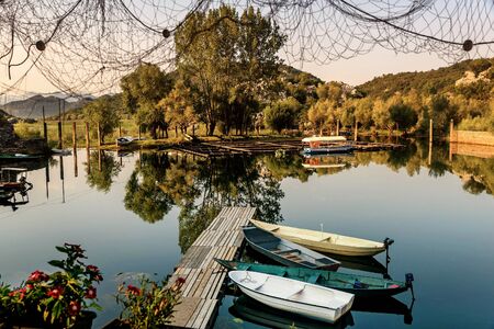 Karuc Village on Lake Skadar, Montenegroの写真素材