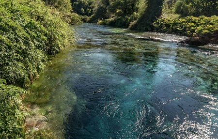 Blue Eye spring of the river Bistrica near Muzine, Albaniaの写真素材