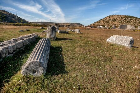 Archeological site of Roman and Byzantine city called Duklja near Podgorica, Montenegroの写真素材