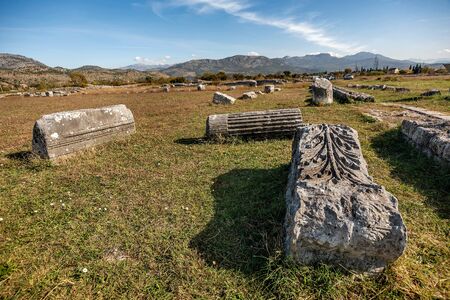 Archeological site of Roman and Byzantine city called Duklja near Podgorica, Montenegroの写真素材