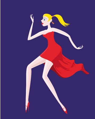 girl dancingのイラスト素材