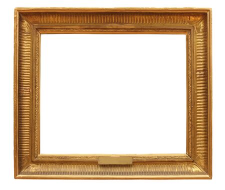 antique frame is very old with cracks and uneven  with Clipping Pathsの写真素材