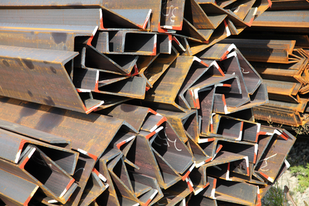 steel construction for the outdoor warehouseの写真素材