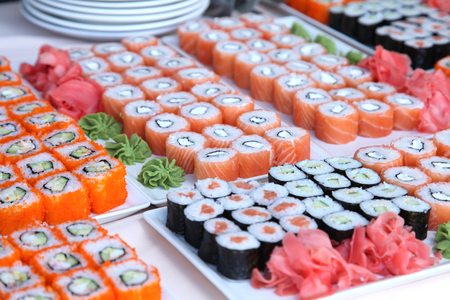 large sushi setsの写真素材