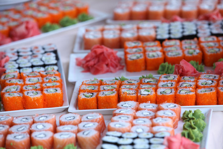 large sushi setsの写真素材