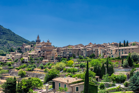 View of Valdemossa - old town in mountains of Mallorca islandの写真素材