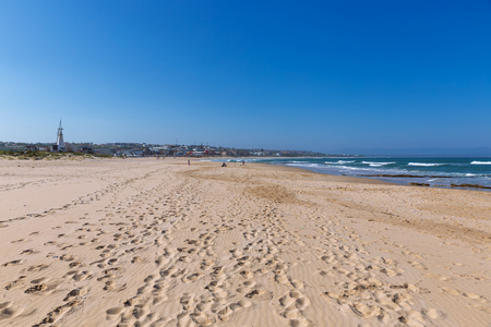 The beach of Jeffreys Bay - south african capital of surfingの写真素材