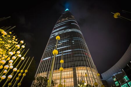SEOUL, SOUTH KOREA - MAY, 2017: Lotte Tower - highest building in South Korea, night view