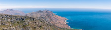 Panoramic view from top of Table Mountain in Cape Townの写真素材