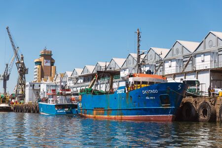 CAPE TOWN, SOUTH AFRICA - NOVEMBER 2018: Fisherman wharf in center of Cape Town, South Africa
