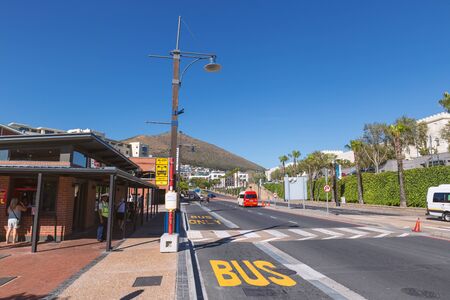 CAPE TOWN, SOUTH AFRICA - NOVEMBER, 2018: Road near tourist information center near Cape Town Waterfrontのeditorial素材