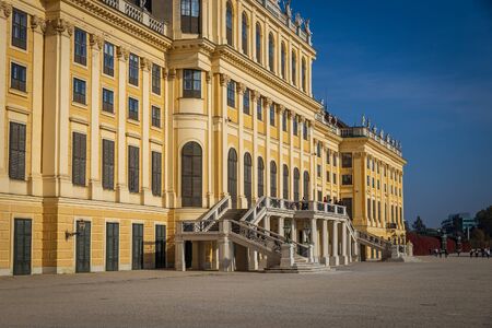 VIENNA, AUSTRIA - OCTOBER, 2019: Schonbrunn palace building on a sunny dayのeditorial素材