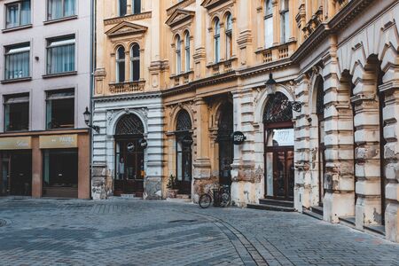 BRATISLAVA, SLOVAKIA - OCTOBER, 2019: Old pedestrian street in city center of Bratislava