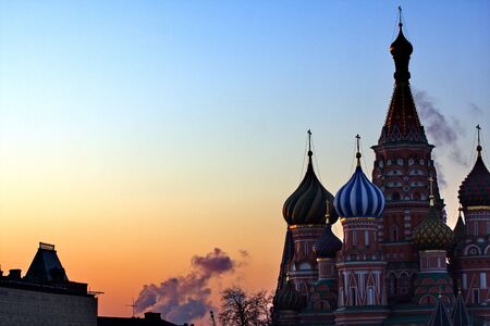 St. Basil church in central Moscow.の写真素材