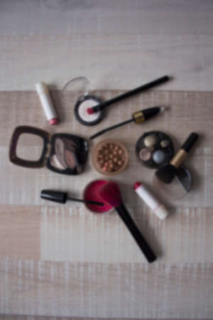 blurred background cosmeticsの写真素材