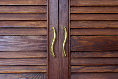 part of the wooden wardrobe doors/wood background place for textの写真素材