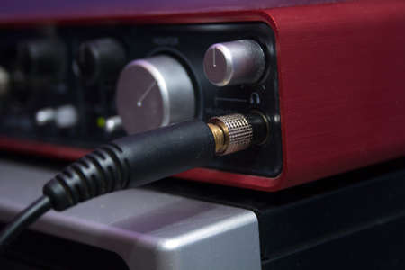 audio interface close upの写真素材